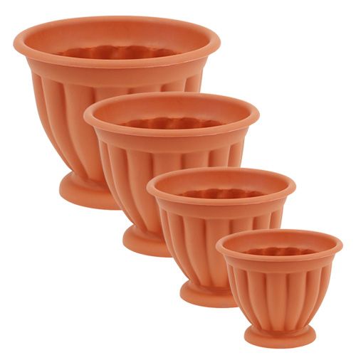 Floristik24 Plastikinis gėlių vazonas su terakotos pagrindu Ø 15cm - 21cm, 1 vnt.
