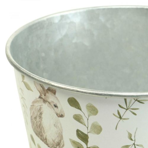 Floristik24 Kiškučio vazonas Velykinis metalinis vazonas Ø14cm H12,5cm