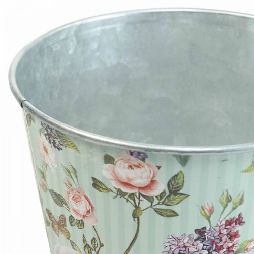 Floristik24 Vazoninių rožių vazonas metalinis vasarinis Ø14cm H12,5cm