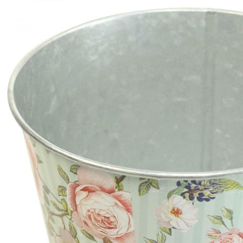 Floristik24 Vazoninių rožių vazonas metalinis vasarinis Ø15,5cm H15cm
