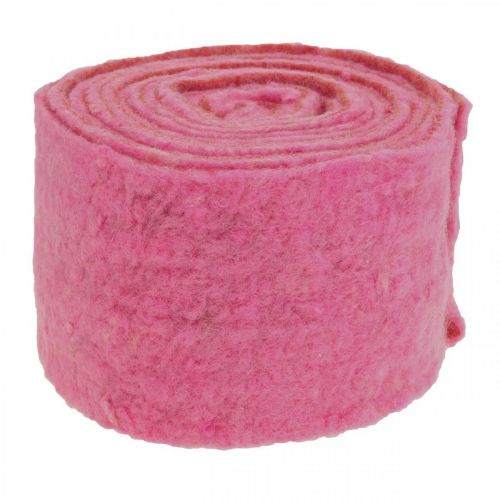Floristik24 Veltinio juosta, puodo juosta, vilnos veltinis rožinis, oranžinis margas 15cm 5m