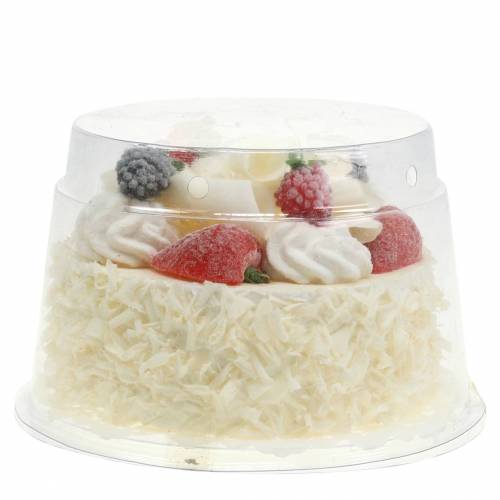 Floristik24 Dirbtinis kreminis tortas su uogomis Ø15cm H11,5cm