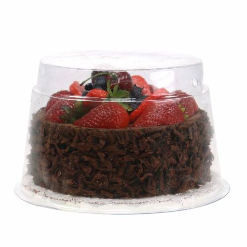 Floristik24 Dirbtinis šokoladinis kreminis pyragas Ø15cm H11,5cm