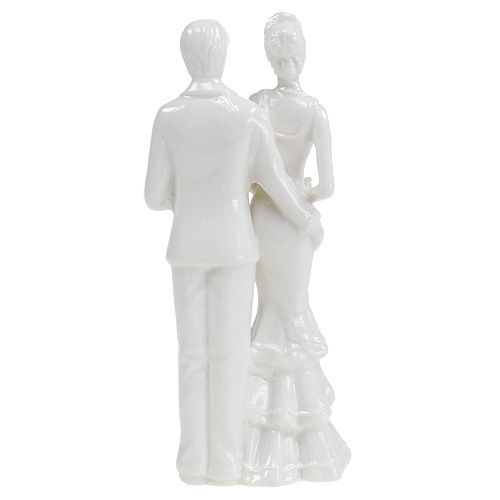Floristik24 Torto figūrėlė jaunavedžiams balta 17cm