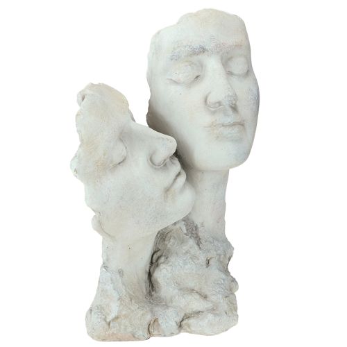 Svajojančios poros akmens biustas, įsimylėjėlių figūrėlė, aukštis 29,5 cm