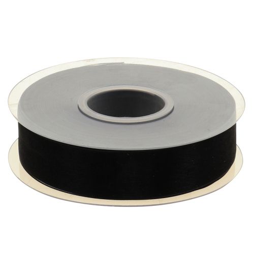 daiktų Gedulo organzos juostelė juoda 25mm 50m