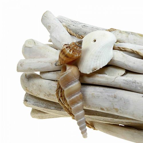 Floristik24 Driftwood Deco Driftwood Wood Bundle White L15cm