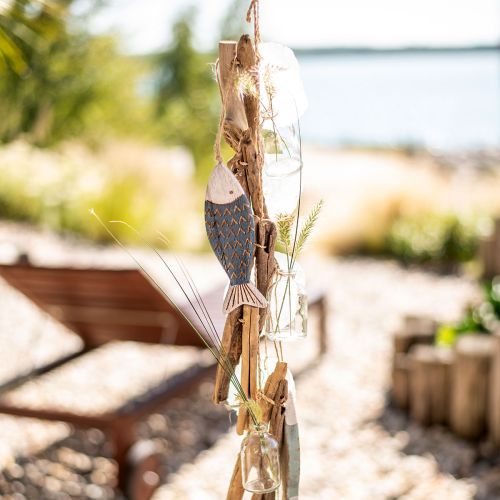 daiktų Jūros dreifuojančios medienos girlianda su stiklinėmis vazomis 70cm
