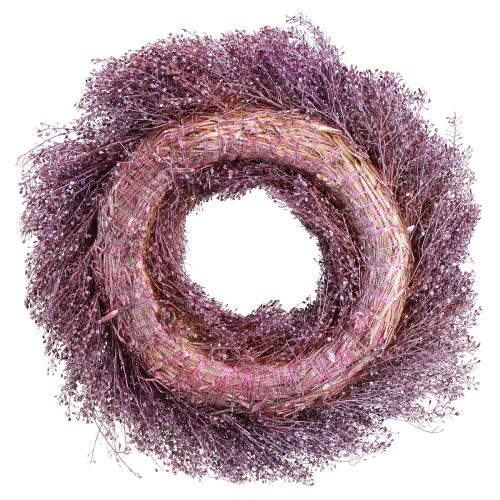 daiktų Džiovintų gėlių vainikas violetinis metalinis vainikas Lepidium Ø33cm