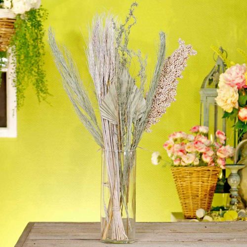 Floristik24 Džiovintų gėlių egzotiškas baltos gamtos mišinys, sausos floros mišinys