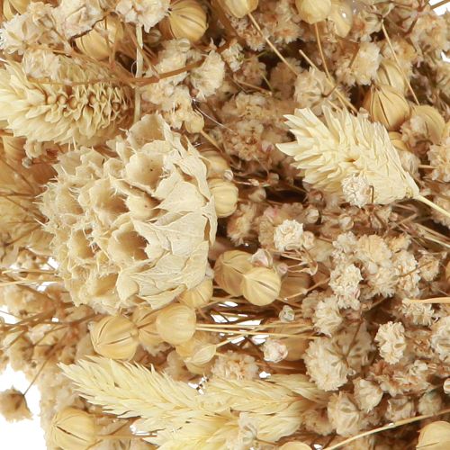 daiktų Sausu gėlių vainiku balintas dekoratyvinis vainiko kremas Ø25cm