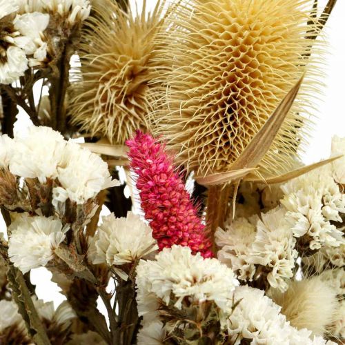 Floristik24 Džiovintų gėlių puokštė šiaudinių gėlių puokštė erškėtis 40-45cm