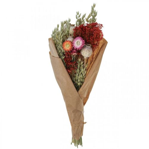 daiktų Džiovintų gėlių puokštė Pievų gėlių puokštė Raudona H50cm 150g