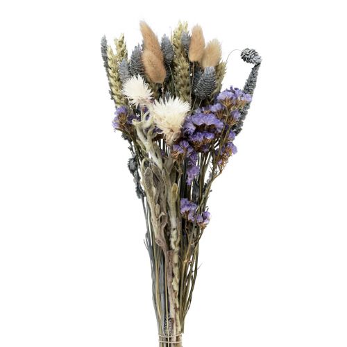 Džiovintų gėlių puokštė šiaudų gėlių paplūdimio alyvinė violetinė 30cm