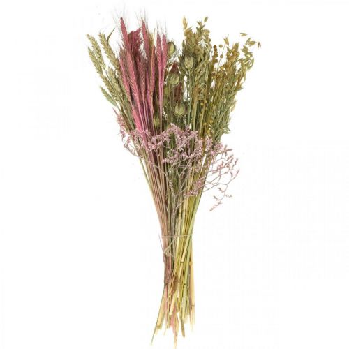 Floristik24 Džiovintos gėlės DIY rinkinys rožinių sausų gėlių puokštei 60cm