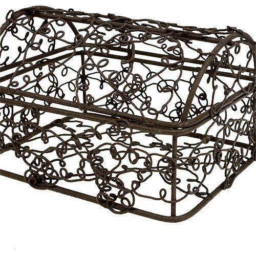 Floristik24 Vielinė krūtinė 7,5 cm x 10 cm / 9 cm x 12 cm ruda rinkinys iš 2