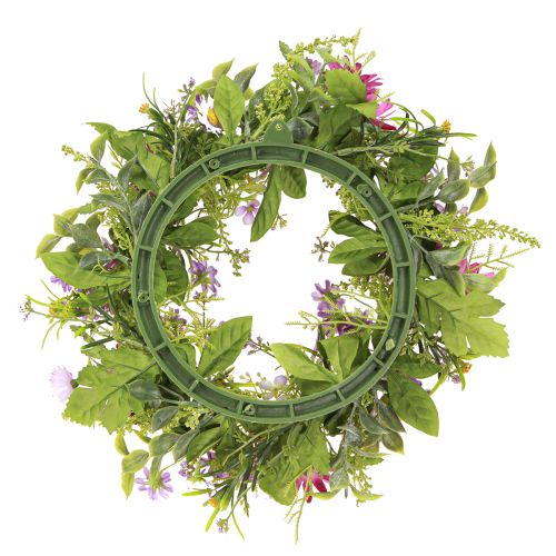 Floristik24 Durų vainikas Summer Daisy Dirbtinis žalias violetinis Ø30cm
