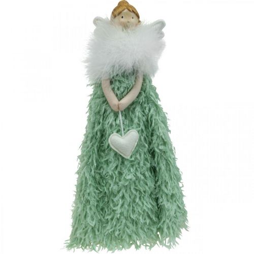 Floristik24 Doorstop Kalėdų angelo angelo figūrėlė žalia H38cm