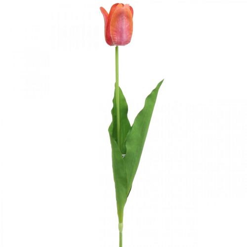 Tulpė dirbtinė gėlė raudona, oranžinė Dirbtinė pavasario gėlė H67cm