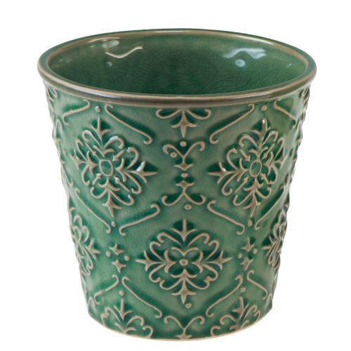 daiktų Sodinamosios keramikos traškučių glazūra žalia Ø10cm H13cm 2vnt