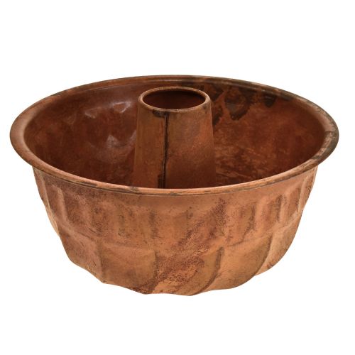 Floristik24 Planter rūdžių torto forma virtuvės apdaila metalinė Ø23cm H12cm