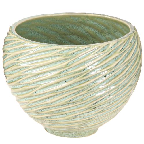 daiktų Sodinamosios dekoratyvinis dubuo keraminis žalios spalvos Ø15cm H11cm 2vnt