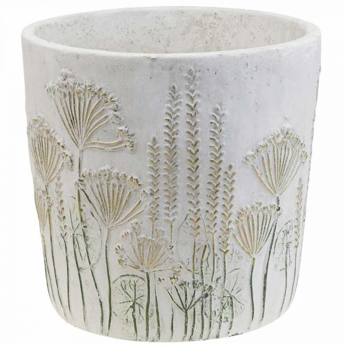 Floristik24 Planter Keraminis balto aukso gėlių vazonas Ø17,5cm H16,5cm