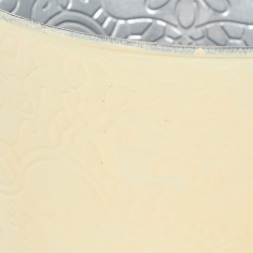 daiktų Metalinis vazonas, pastelinės geltonos spalvos, Ø16 cm, aukštis 14 cm