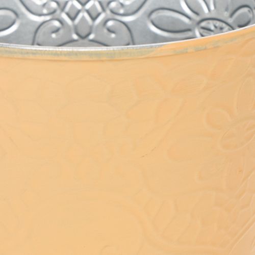 daiktų Metalinis vazonas, pastelinės oranžinės spalvos, Ø13,5 cm, aukštis 12,5 cm