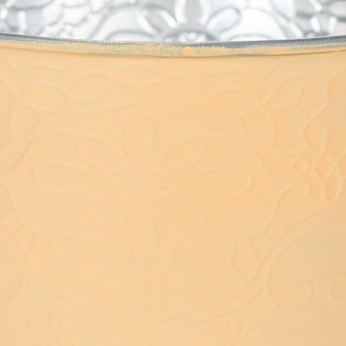 daiktų Metalinis vazonas, pastelinės oranžinės spalvos, Ø16 cm, aukštis 14 cm