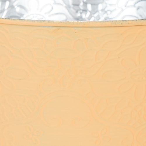 daiktų Metalinis vazonas, pastelinės oranžinės spalvos, Ø20 cm, aukštis 16 cm