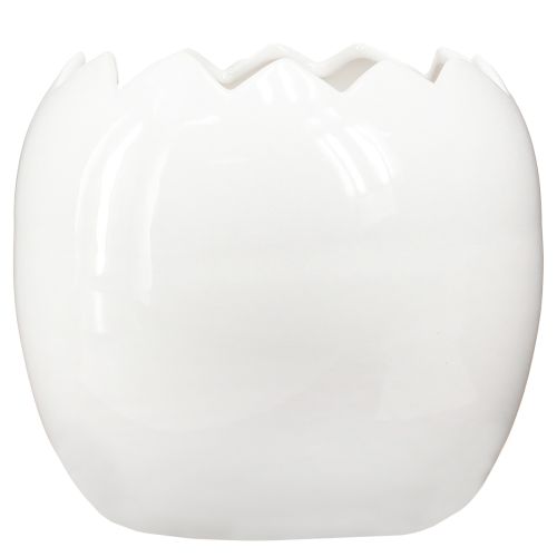 daiktų Planter Easter Egg Didelis kiaušinių keramikos vazonas Baltas 20×18cm