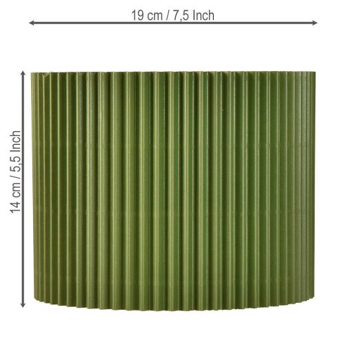 daiktų Popieriniai gėlių vazonai, tamsiai žali, Ø19 cm, aukštis 14 cm, 3 vnt.