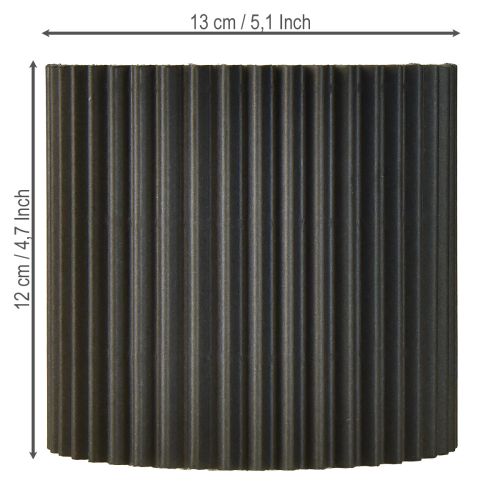 daiktų Popieriniai vazonai, juodi, Ø13 cm, aukštis 12 cm, 4 vnt.