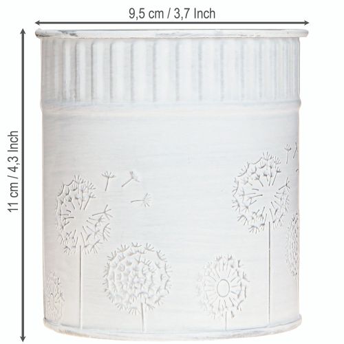 daiktų Sodinamosios kiaulpienės vazonas Baltas Ø9,5cm H11cm