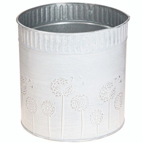 Sodinamosios kiaulpienės Metalinis vazonas Baltas Ø15,5cm H15,5cm
