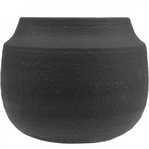 Floristik24 Sodintuvas juodas keraminis gėlių vazonas Ø27cm H23cm