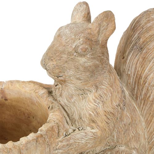 daiktų Vazonas su voverės formos lieto akmens dekoracija 26 × 14 × 19 cm