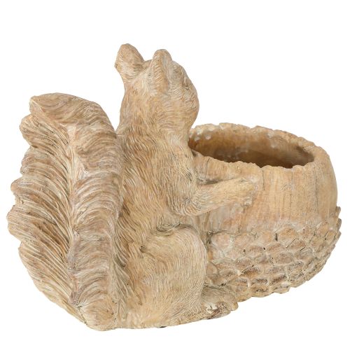 daiktų Vazonas su voverės formos lieto akmens dekoracija 26 × 14 × 19 cm