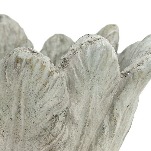 Floristik24 Sėjamoji su plunksnų motyvu pilka Ø17cm H14cm 1vnt