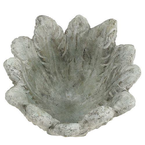 Floristik24 Sėjamoji su plunksnų motyvu pilka Ø17cm H14cm 1vnt