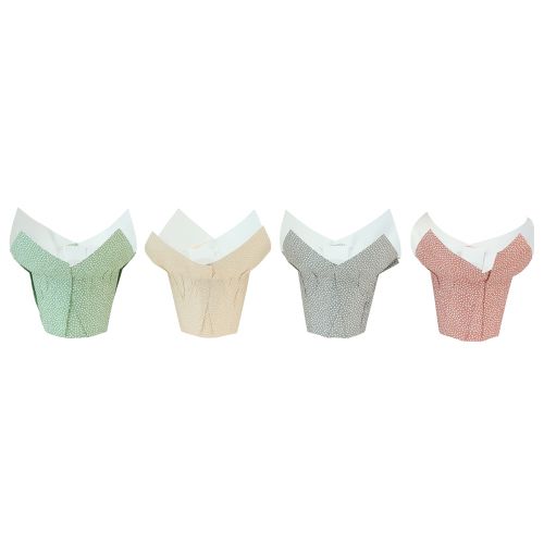 daiktų Sodinamosios popierius taškuotas dovanų pakavimas gėlės Ø7cm H14cm 12 vnt