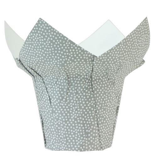 Sodinamosios popierinės taškuotos dovanų pakuotės gėlės Ø9cm H16cm 8 vnt