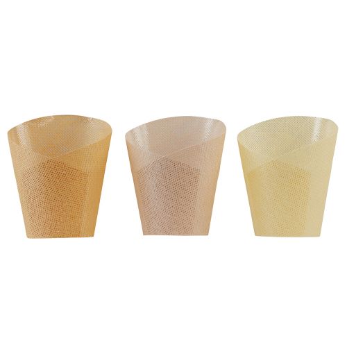 daiktų Sodinamojo popieriaus austa vanilė, oranžinė, rožinė Ø7cm H13cm 12 vnt.