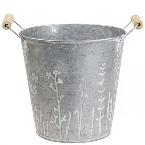 Sodintuvas vintažinis dekoratyvinis metalinis kibiras Ø21,5cm H19cm
