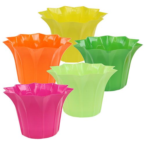 Floristik24 Plastikinis kachetas, asorti Ø14cm 10vnt