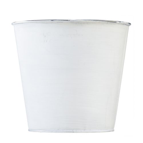 daiktų Sodinamosios baltos metalinės vazoninės gėlės Ø16cm H14,5cm