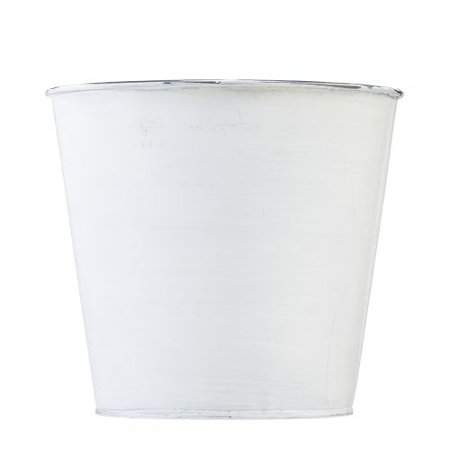 daiktų Vazonas metalinis vazonas baltos gėlės 12,5cm H11,5cm