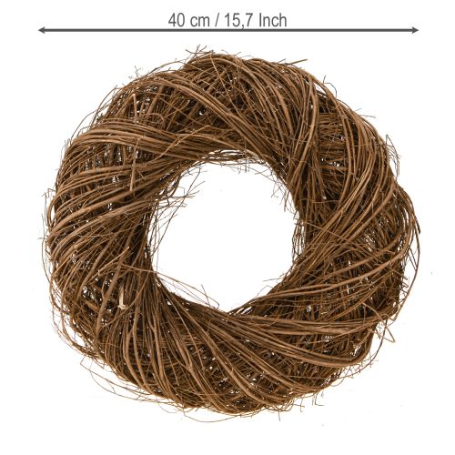 daiktų Guobų dekoratyvinis vainikas iš šakelių, natūralus guobos vainikas Ø40cm