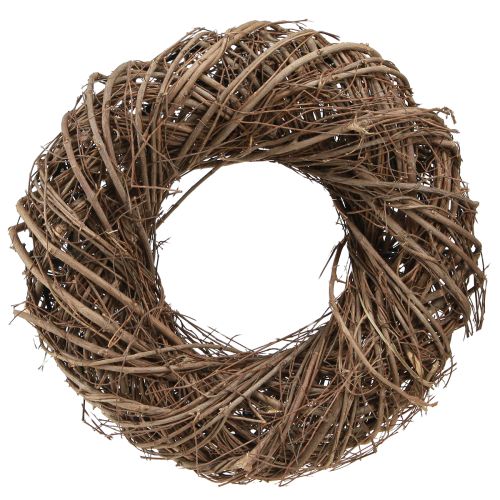 daiktų Guobų vainikas dekoratyvinis vainikas natūraliai rudas Ø23–25cm A6,5cm 2vnt.